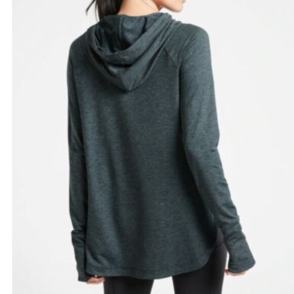 Athleta Uptempo Hoodie Sweatshirt, Bali Green Oceanic Teal - Picture 2 of 11